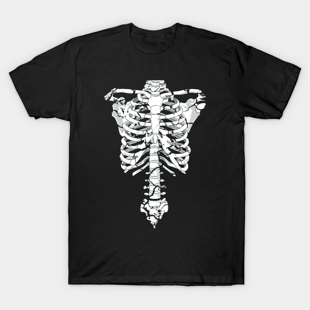 cracked skeleton costume T-Shirt by B0red